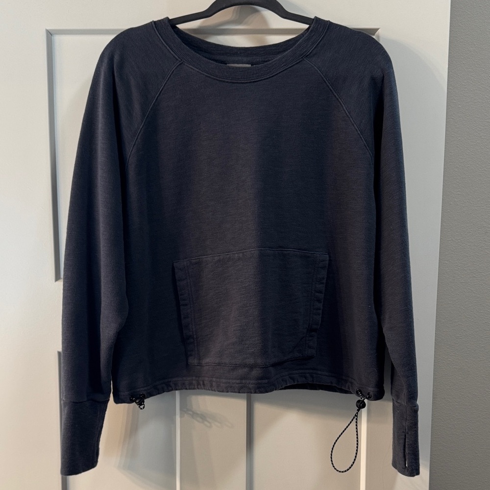 Zella Charcoal Gray Long Sleeve crew neck sweatshirt XL